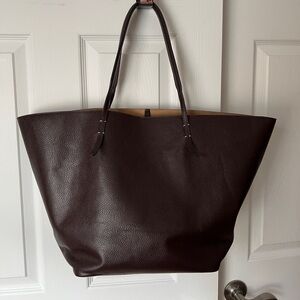 Zara leather tote bag